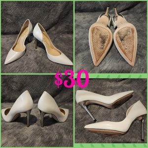 Patent White Jessica Simpson Pumps